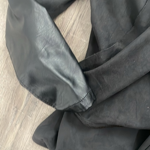 Blank NYC Black Faux Leather Suede Side Zip Jacket - Picture 5 of 6